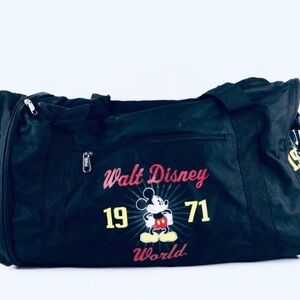 VTG Disney World Walt Disney World Black Mickey Mouse Large Duffel Gym Travel
